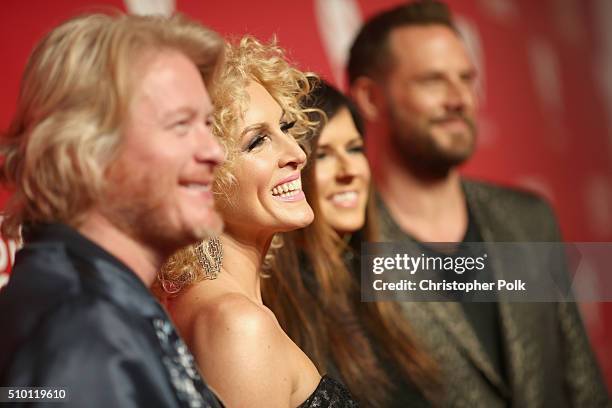 Musicians Phillip Sweet, Kimberly Roads Schlapman, Karen Fairchild and Jimi Westbrook of Little Big Town attend the 2016 MusiCares Person of the Year...