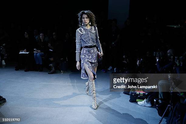 Models walk the runway during the Altuzarra show during the Fall 2016 New York Fashion Week on February 13, 2016 in New York City.