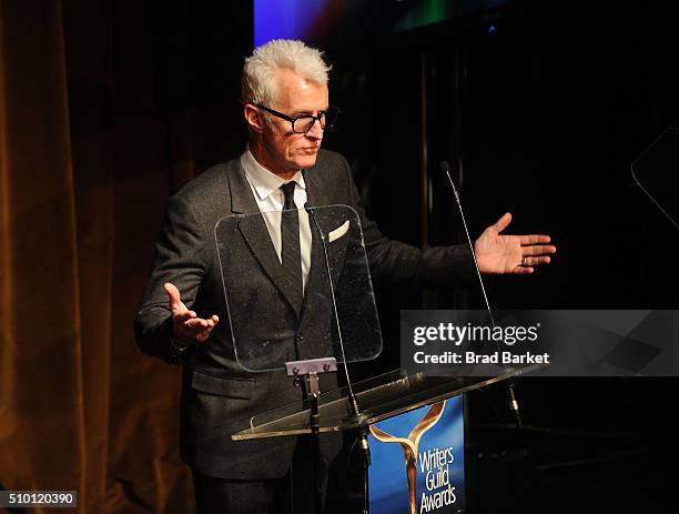 Actor John Slattery attends the 2016 Writers Guild Awards New York Ceremony - Inside at The Edison Ballroom on February 13, 2016 in New York City.