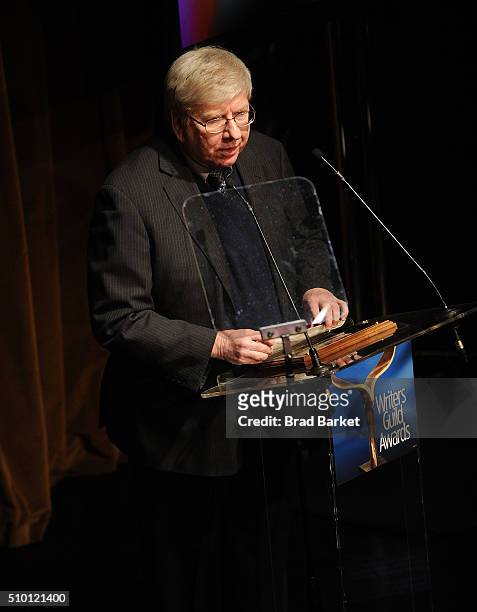 Michael Winship attends the 2016 Writers Guild Awards New York Ceremony - Inside at The Edison Ballroom on February 13, 2016 in New York City.