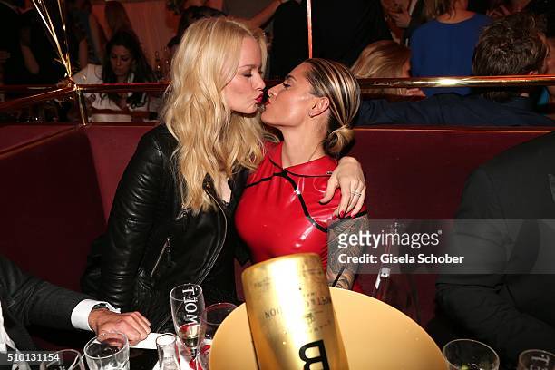 Franziska Knuppe and Sophia Thomalla during the Bild 'Place to B' Party at Borchardt during the 66th Berlinale International Film Festival Berlin on...