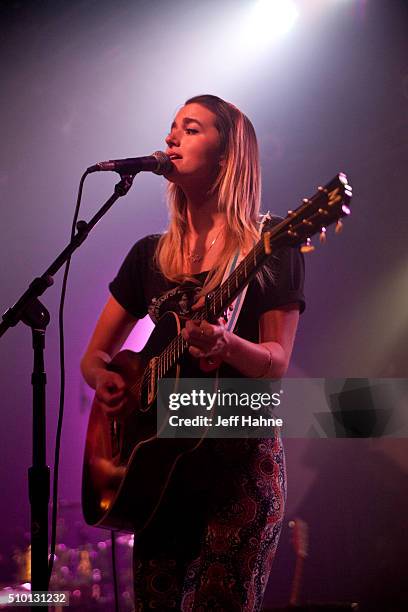 Singer-guitarist Megan McAllister of Fairground Saints performs at The Fillmore Charlotte on February 13, 2016 in Charlotte, North Carolina.