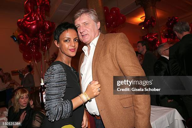 Dennenesch Zoude and her husband Carlo Rola during the Bild 'Place to B' Party at Borchardt during the 66th Berlinale International Film Festival...