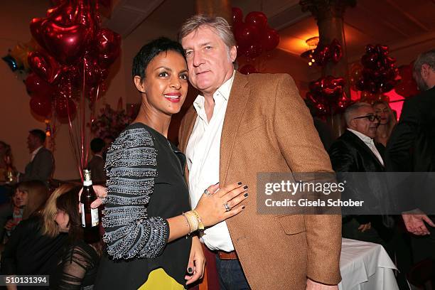 Dennenesch Zoude and her husband Carlo Rola during the Bild 'Place to B' Party at Borchardt during the 66th Berlinale International Film Festival...