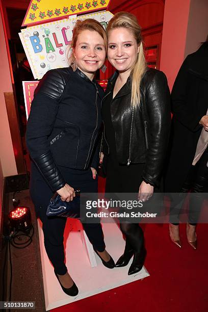 Annette Frier and her sister Carolin Frier during the Bild 'Place to B' Party at Borchardt during the 66th Berlinale International Film Festival...