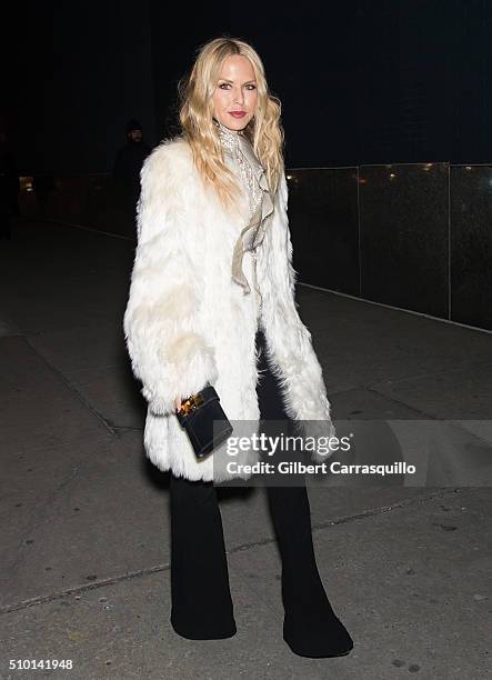 Fashion designer Rachel Zoe is seen outside the Altuzarra Fall 2016 fashion show during New York Fashion Week at Spring Studios on February 13, 2016...