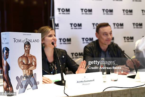 Producer Annika Sucksdorff and actor Werner Daehn attend the 'Tom of Finland' press conference during the 66th Berlinale International Film Festival...