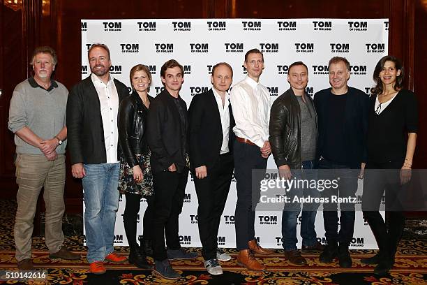 Producers Gunnar Carlsson, Aleksi Bardy, Annika Sucksdorff, actor Lauri Tilkanen, director Dome Karukoski, actors Pekka Strang, Werner Daehn,...