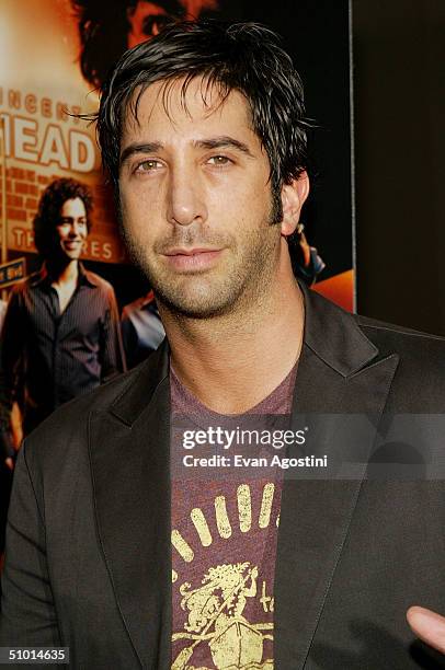 Actor David Schwimmer attends a premiere screening of HBO's new series "Entourage" at the Loews E-Walk Theater June 30, 2004 in New York City.