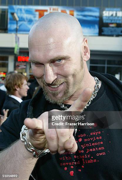 Actor Andrew Bryniarski arrives at the World Premiere of "LA Twister" on June 30, 2004 at the Grauman's Chinese Theatre, in Hollywood, California.