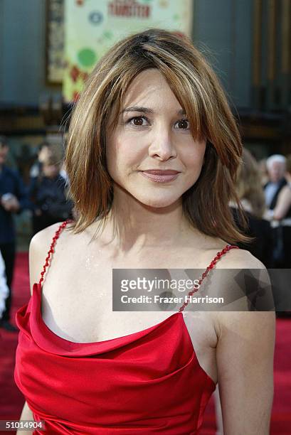 Actress Denice Duff arrives at the World Premiere of "LA Twister" on June 30, 2004 at the Grauman's Chinese Theatre, in Hollywood, California.