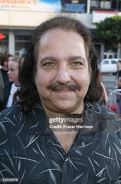 Actor Ron Jeremy arrives at the World Premiere of "LA Twister" on June 30, 2004 at the Grauman's Chinese Theatre, in Hollywood, California.