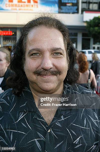 Actor Ron Jeremy arrives at the World Premiere of "LA Twister" on June 30, 2004 at the Grauman's Chinese Theatre, in Hollywood, California.