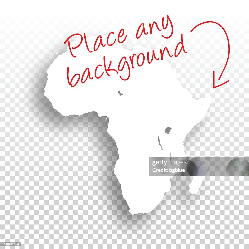 Africa Map for design - Blank Background