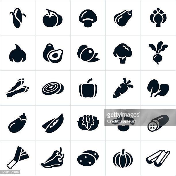 gemüse-icons - obst stock-grafiken, -clipart, -cartoons und -symbole