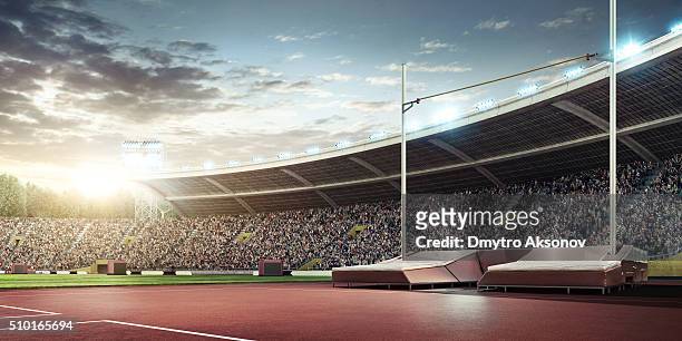 olympic stadium - stabhochsprung stock-fotos und bilder
