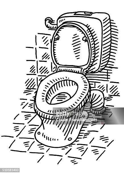 illustrations, cliparts, dessins animés et icônes de dessin de toilettes de la salle de bains ouverte - carrelage salle de bain