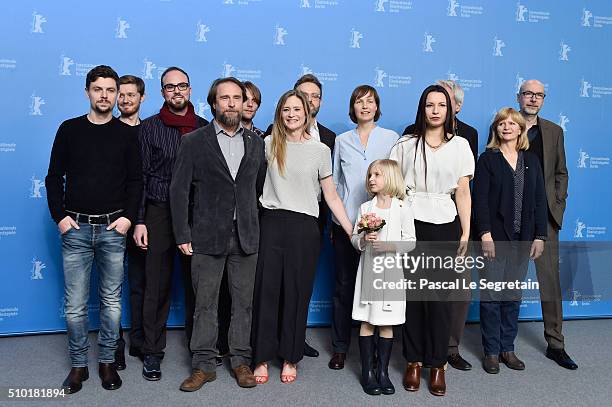 Cinematographer Friede Clausz, editor Denys Darahan, actor Bjarne Maedel, producer Tobias Buechner, actress Julia Jentsch, producer Melanie Berke,...