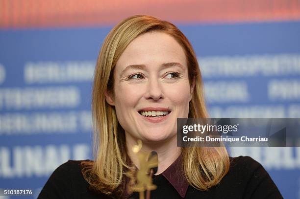 Actress Jennifer Ehle attends the 'A Quiet Passion' press conference during the 66th Berlinale International Film Festival Berlin at Grand Hyatt...