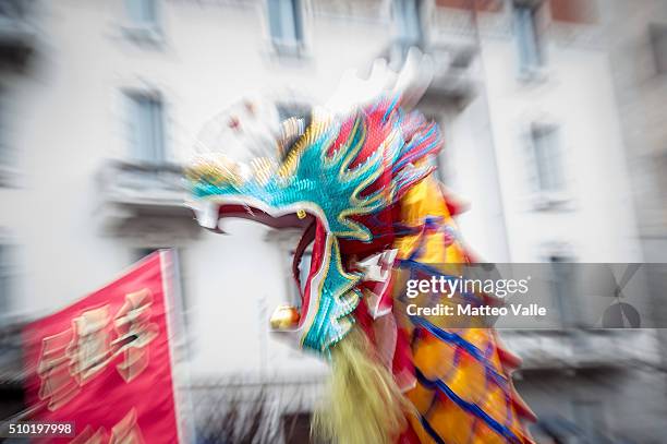 The Chinese New Year's Parade to celebrate the Year of the Monkey on February 14, 2016 in Milan, Italy.