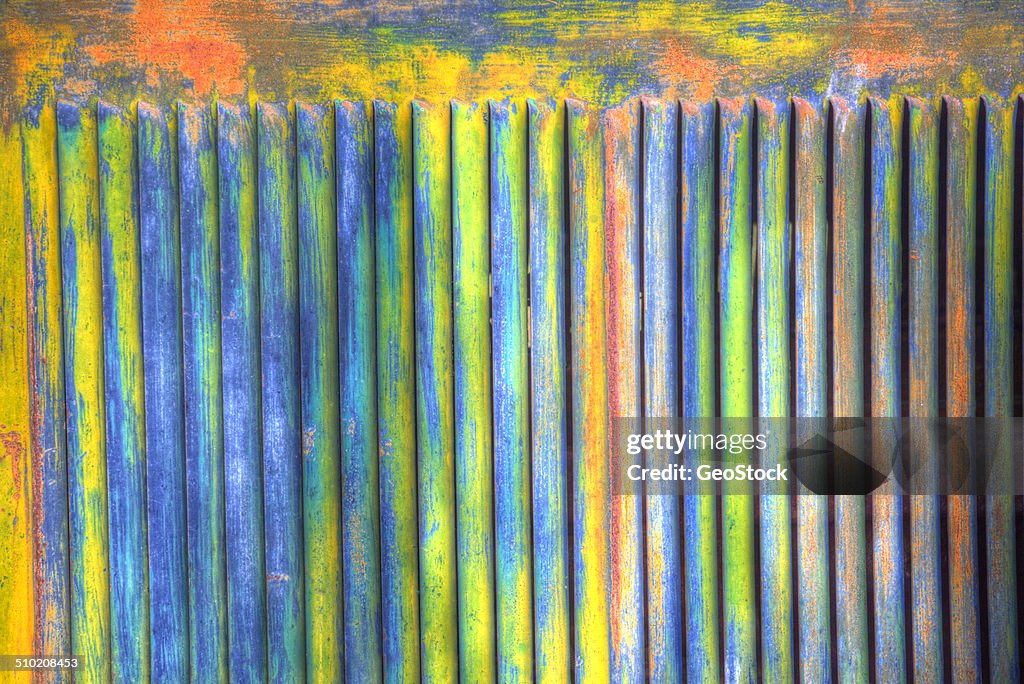 Close-up of a grille on an old truck