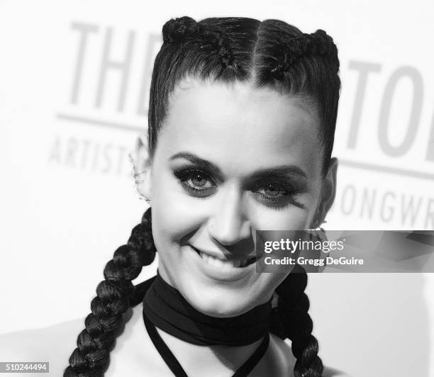 Singer Katy Perry arrives at The Creators Party Presented by Spotify, Cicada, Los Angeles at Cicada on February 13, 2016 in Los Angeles, California.