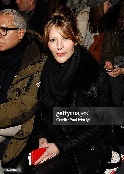 Editor-in-chief and VP of Brand Content at U.S. Elle magazine, Robbie Myers attends the Hood By Air 2016 fashion show on February 14, 2016 in New...