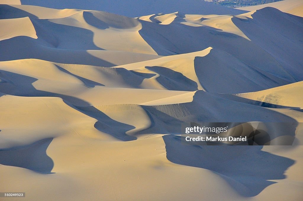 Sand Dunes in the desert near Huacachina, Peru