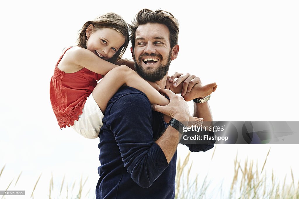 Portrait of father and daughter