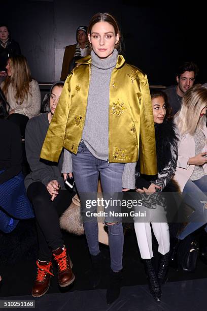 Olivia Palermo attends the Noon By Noor Fall 2016 fashion show during New York Fashion Week: The Shows at The Dock, Skylight at Moynihan Station on...