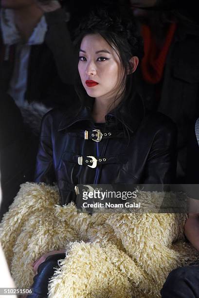 Arden Chow attends the Noon By Noor Fall 2016 fashion show during New York Fashion Week: The Shows at The Dock, Skylight at Moynihan Station on...