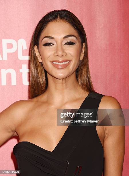 Singer Nicole Scherzinger attends the 2016 MusiCares Person of the Year honoring Lionel Richie at the Los Angeles Convention Center on February 13,...