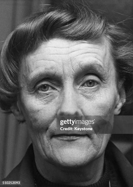 Swedish author of children's fiction Astrid Lindgren , 1975.