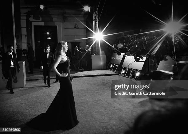 Michael Fassbender and Kate Winslet attend the EE British Academy Film Awards at the Royal Opera House on February 14, 2016 in London, England.