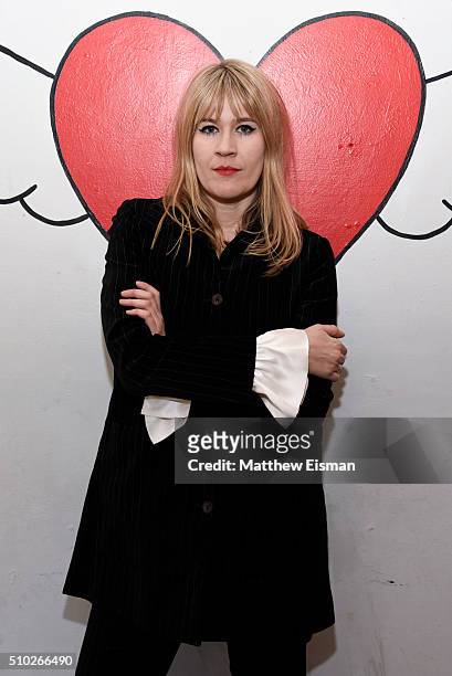 Tennessee Thomas poses during The Deep End Club Collection launch hosted by Alexa Chung at The Deep End Club on February 14, 2016 in New York City.