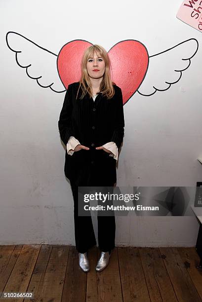 Tennessee Thomas poses during The Deep End Club Collection launch hosted by Alexa Chung at The Deep End Club on February 14, 2016 in New York City.