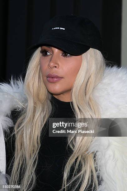 Kim Kardashian West is seen on February 14, 2016 in New York City.