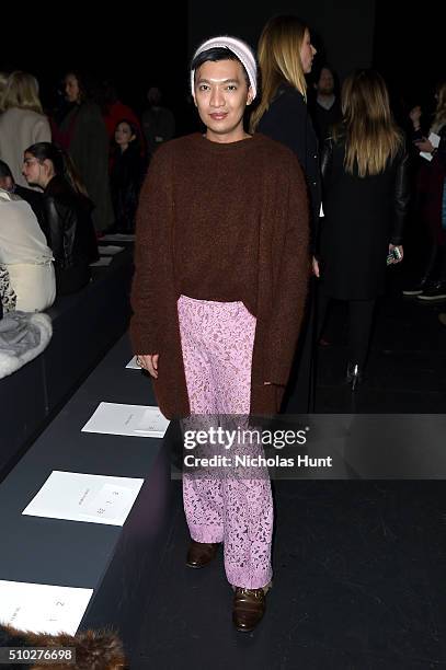 Blogger Bryanboy attends the Prabal Gurung Fall 2016 fashion show during New York Fashion Week: The Shows at The Arc, Skylight at Moynihan Station on...
