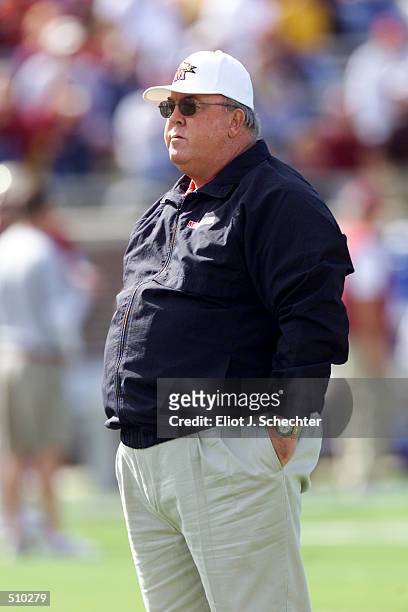 Ralph Friedgen, head coach of Maryland has his eyes on the game against Florida State at Doak Campbell Stadium in Tallahassee, Florida. Florida State...