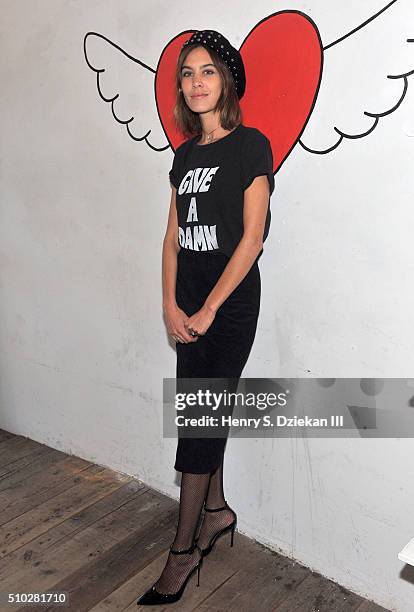 Alexa Chung attends The Deep End Club Collection Launch at The Deep End Club on February 14, 2016 in New York City.