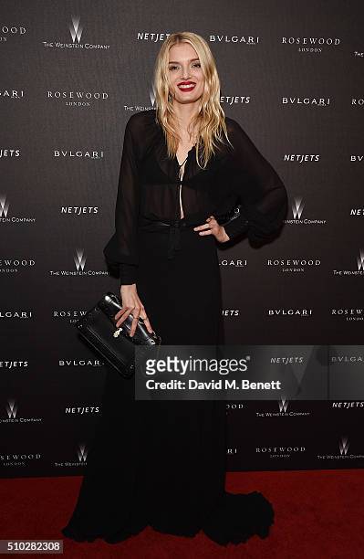 Lily Donaldson attends The Weinstein Company, Entertainment Film Distributors, Studiocanal 2016 BAFTA After Party in partnership with BULGARI, GREY...