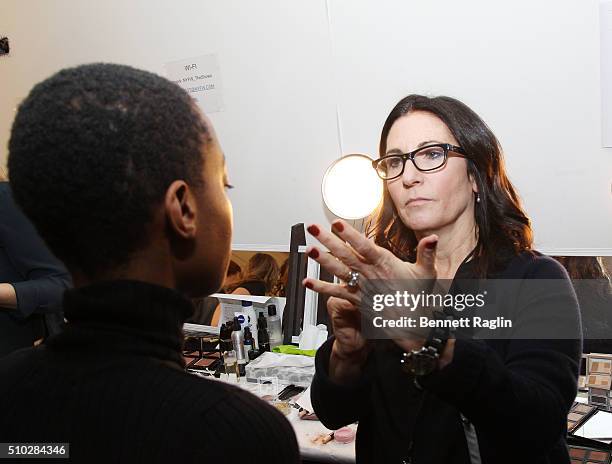 Makeup artist Bobbi Brown attends the Jenny Packham Fall 2016 New York Fashion Week: The Shows at The Gallery, Skylight at Clarkson Sq on February...