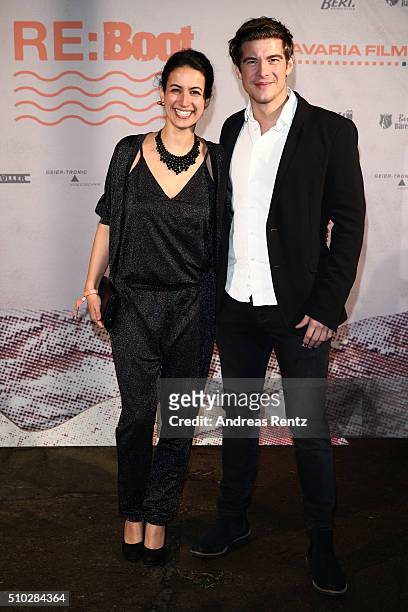 Sanam Afrashteh and Philipp Danne attend the Bavaria Film Party RE:BOOT on February 14, 2016 in Berlin, Germany.