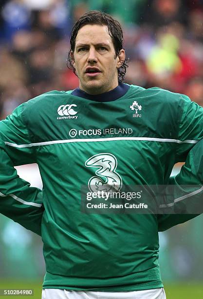 Mike McCarthy of Ireland looks on before the RBS 6 Nations match between France and Ireland at Stade de France on February 13, 2016 in Saint-Denis...