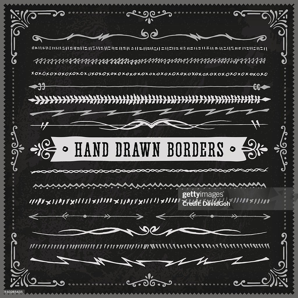 Chalk Border Vector Chalk Art Borders