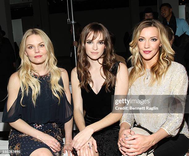 Jennifer Morrison, Danielle Panabaker and Katie Cassidy attend Jenny Packham Fall 2016 New York Fashion Week at The Gallery, Skylight at Clarkson Sq...