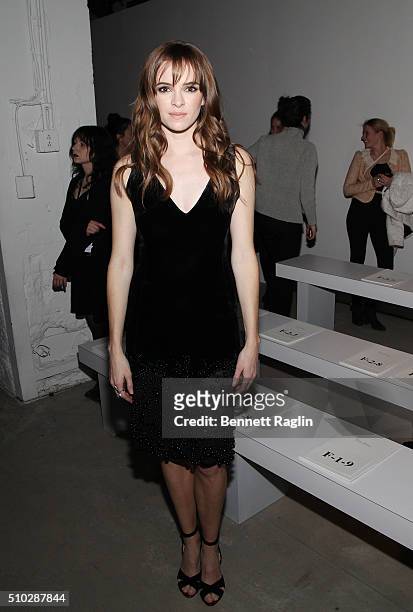 Actress Danielle Panabaker attends Jenny Packham Fall 2016 New York Fashion Week at The Gallery, Skylight at Clarkson Sq on February 14, 2016 in New...