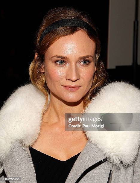 Actress Diane Kruger attends the Prabal Gurung Fall 2016 fashion show during New York Fashion Week: The Shows at The Arc, Skylight at Moynihan...