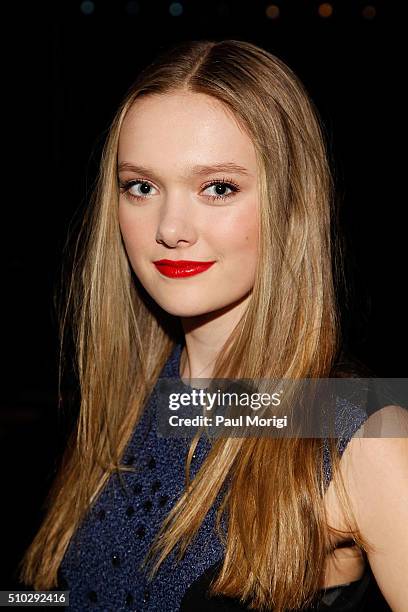 Actress Bridget McGarry attends the Prabal Gurung Fall 2016 fashion show during New York Fashion Week: The Shows at The Arc, Skylight at Moynihan...