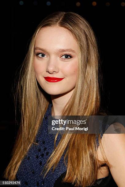 Actress Bridget McGarry attends the Prabal Gurung Fall 2016 fashion show during New York Fashion Week: The Shows at The Arc, Skylight at Moynihan...